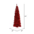 thumbnail image 3 of Vickerman B163366 Crayon Rouge Sapin de Noël avec des Lumières Rouges & 44; 6,5 Pi x 27 Po., 3 of 5