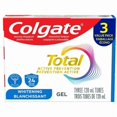 thumbnail image 1 of Colgate Gel Dentifrice Blanchissant Total Active Prevention, Saveur Menthe, 120 ml, Lot de 3, 3 x 120 ml, 1 of 5