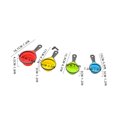 thumbnail image 3 of Collapsible Measuring Cups and Spoons Set Color Foldable Baking Measuring Spoon Set of Four Kitchen Baking Tools Measuring Spoons and Cups Set Measuring Cups and Spoons Set, 3 of 8