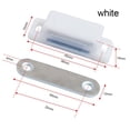 thumbnail image 4 of 4x Magnetic Catch Cupboard Door Latch White Cabinet Catch Magnet with Screws, 4 of 8