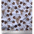 thumbnail image 1 of Soimoi Tissu en Rayonne Imprimé Feuilles & Raisins au Mètre 42 Pouces de Large, 1 of 3