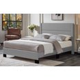 thumbnail image 1 of Charlotte Grey Latherette Chic Tufted Platform Bed, 1 of 1