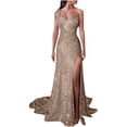 thumbnail image 2 of TIMIFIS Women's Sequined Sleeveless Party Cocktail Evening Prom Gown Mermaid Maxi Long DressFall, 2 of 6