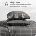 thumbnail image 3 of Bare Home Ultra-Soft Sheet Set - Premium 1800 Collection - Deep Pockets - 4-Pieces - Queen, Modern Plaid - Gray/White, 3 of 8
