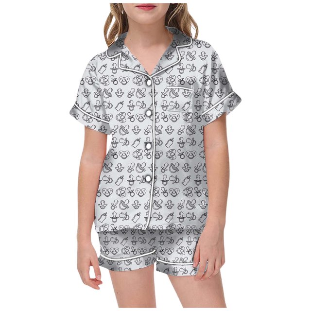 Luvoko Child Kid DIY Hand Painted Homewear Set Colouring Pajama Sets For And Girl Can Play With And