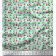 thumbnail image 1 of Soimoi Modal Satin Fabric Text,Tree & Owl Cartoon Print Fabric by Yard 42 Inch Wide, 1 of 3
