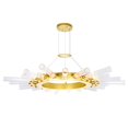 thumbnail image 1 of 21 Light Chandelier with Satin Gold finish, 1 of 6