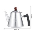 thumbnail image 4 of Casserole de Cuisinière, 1,2l en Acier Inoxydable Théière Cafetière Bouilloire Poignée Résistante à la Chaleur (Mat), 4 of 7