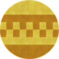 thumbnail image 1 of Ahgly Tapis de Zone Carré Transitionnel Néon Orange Lavable en Machine, 3 Pieds Carré, 1 of 7