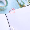 thumbnail image 4 of MasteelfCA 100 Pcs Trombones Cœur d'Amour Trombones Marquage Épingle Signet Papeterie Accessoires de Bureau (Rouge), 4 of 9