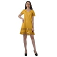 thumbnail image 2 of Moomaya Coton Flex Décontracté Uni Plage Été Tenue Femmes Robes de Cocktail, 2 of 5