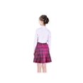 thumbnail image 4 of 3 Pcs Uniforme Scolaire Filles Chemise Blanche Jupe Tartan Rose 9-10 Ans, 4 of 6