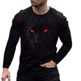 thumbnail image 1 of Chandail à Manches Longues pour Hommes Mode Décontractée Col Rond Chandail à Enfiler Imprimé T-Shirt à Manches Longues Blouse, 1 of 9
