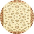 thumbnail image 1 of Ahgly Company Tapis d'Intérieur Ronds Abstraits Jaunes de Style Oriental, 4 Pieds Rond, 1 of 6