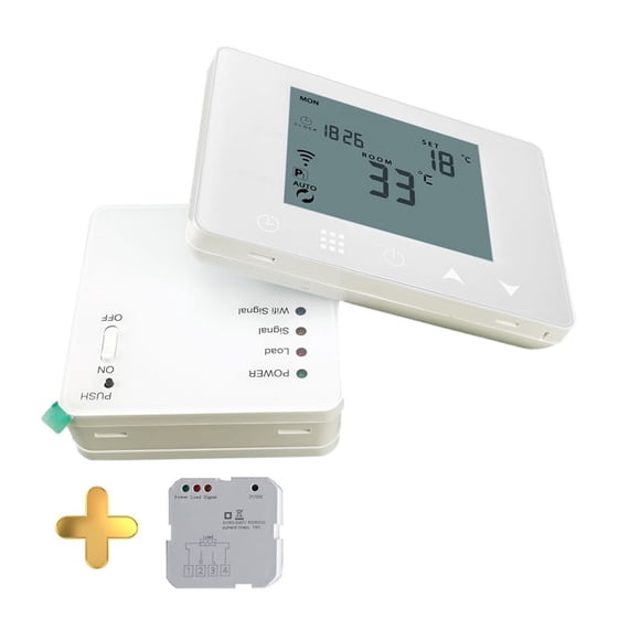 Smart Gas Boiler Wireless WIFI Thermostat And 6 Sub-Chamber Hub Controller Central For Floor Heating Cable/ Heat Mat Wireless ,Easily DIY