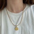thumbnail image 4 of Colliers à Initiale Superposés pour Femmes, Collier Chaîne Trombone Simple Mignon Pendentif Lettre Hexagone Collier Ras-du-Cou à Initiale Colliers Superposés Dorés pour Femmes, DGold, 4 of 4