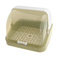 thumbnail image 1 of Siruishop Bottle Drying Rack Dustproof Drain Tray Storage Box for Bowl Chopsticks Dish green, 1 of 8