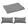 thumbnail image 2 of Birdeem Queen Size Bed Sheet Set with Pillowcases, 3-Piece Polyester Deep Pocket Sheets, Easy Care Wrinkle Free Solid Color Bedding, Fits Mattress Up to 16 Inches, 2 of 9