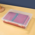 thumbnail image 2 of yulier Clear Plastic Storage Box Stackable Rectangular Empty Storage Case Container with Snap-Tight Lid, Documents Craft Sewing Supplies Organizer, 2 of 3