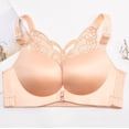 thumbnail image 4 of Womens Solid Bra Wire Free Underwear Front Closure Butterfly Backless Bra, 4 of 9