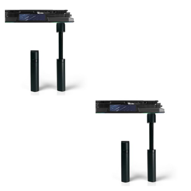 ZheElen Black GPU Support With Durable And Lightweight Graphics Card Holder GPU Holder Height Adjustable 2Set