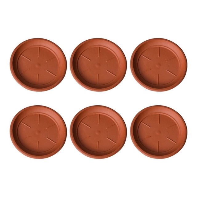 Soucoupe pour Plantes 6 Pcs, Plateaux en Plastique pour Pots, Plateaux d'Égouttement Robustes pour Pots de Fleurs, Plateau de Récupération Rond pour Plantes Aquatiques pour l'Extérieur