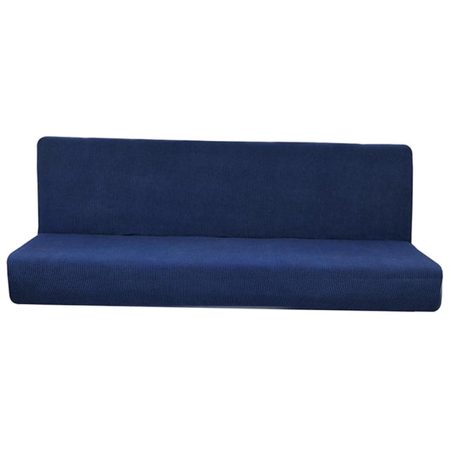 Armless Sofa Cover Stretch Sofa Bed Slipcover - , L Dark