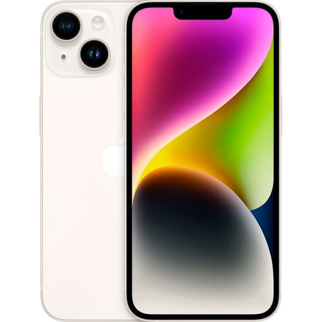 Restored Apple iPhone 14 256GB Fully Unlocked Starlight Excellent (Certified Refurbished)