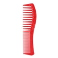 thumbnail image 3 of Detangling Comb, Portable Hair Comb Professional Durable Plastic Double Headed  For Salon Use For Home Red,Black, 3 of 8