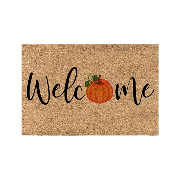 TIELUTT 1 PCS Autumn Welcome Door Mat Pumpkin Floor Mat Fall Seasonal Thanksgiving Halloween Cute Fall Throw Blankets Pack of Blankets Nice Blankets for Men Knitted Throw Blankets Throw Blanket Ladder