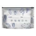 thumbnail image 4 of 10PCs Aluminum Foil Freezer Bags Reusable Storage And Preservation Slider Bags With Label Seafood Pattern Design Sealed Bag For Vegetable Meat, 4 of 8