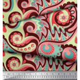 thumbnail image 2 of Soimoi Poly Georgette Fabric Artistic Paisley Print Fabric by Yard 52 Inch Wide, 2 of 3