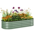 thumbnail image 1 of Outsunny Galvanized Raised Garden Bed Planter Box, 4.9 x 2 x 1ft, Green, 1 of 10