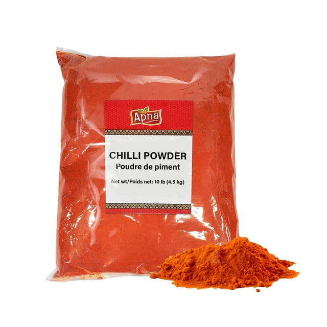 Apna Chili Powder 4.5 kg (10 lb), Deggi Mirch Powder (Chilli) Quality Natural Herbs and Spices for Cooking, 100% Natural