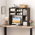 thumbnail image 2 of Costway Desktop Bookshelf with 7 Open Cubbies & 3 Adjustable Shelves for Home Office Dorm Gray, 2 of 10
