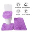 thumbnail image 4 of Mistaha 3PCS Bath Mat Toilet Lid Cover U-Shaped Rug Non Slip Soft Floor Rug Water Absorbent Solid Door Mat Bathroom Rug Carpet Seat Cover Rug Set, 4 of 6