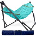 thumbnail image 1 of Tranquillo Double Hammock with Stand Included for 2 Persons/ Foldable Hammock Stand 600 lbs Capacity Portable Case - Inhouse, Outdoor, Camping, Sky, 1 of 8