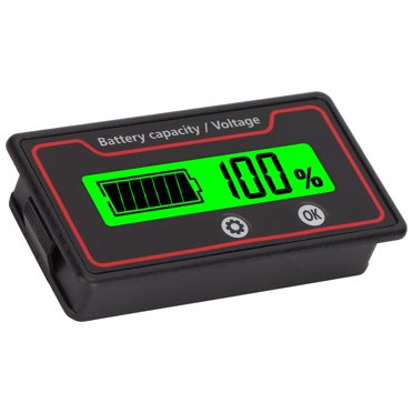 GY6ST Moniteur de Pile, Testeur Numérique de Capacité de Pile 9-120V Indicateur de Niveau de Pile pour Tension de Pile 12-84V, Contrôleur Testeur de Tension avec Fonction d'Alarme Lumineuse
