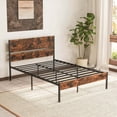 thumbnail image 4 of Costway Full Size Bed Frame with Wooden Headboard Under-Bed Storage No Box Spring Needed, 4 of 10
