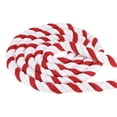 thumbnail image 1 of Unique Bargains 1Inch x 25Feet Natural Twisted Cotton Rope 3 Strand Tug of War Rope with Sealing Tape Red White, 1 of 6
