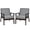 Dark Gray, variant on Giantex Set of 2 Accent Chair, Mid-Century Modern Arm Chair for Living Room, Bedroom, Dark Gray