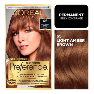 L'Oreal Paris Superior Preference Permanent Hair Color, Oil-in-Gel, Brun ambré clair, 1 boite