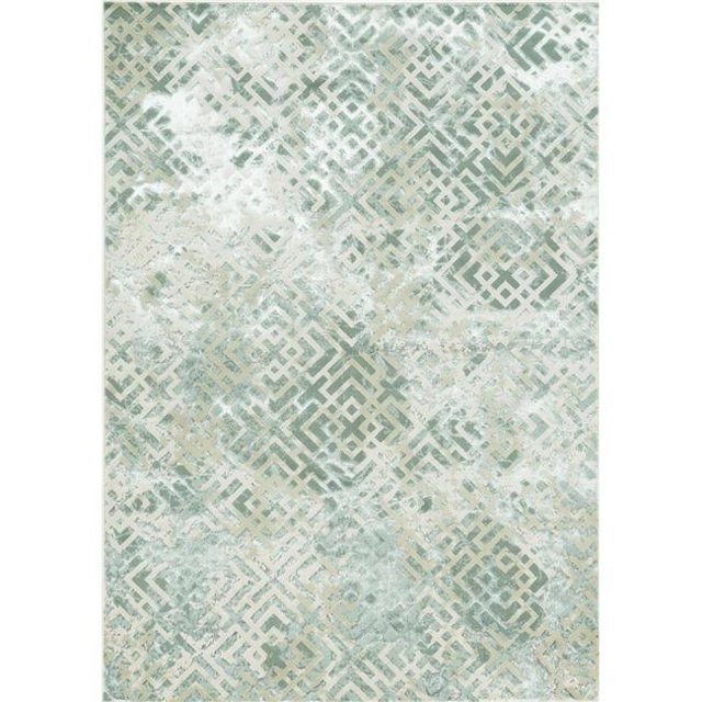 HomeRoots 353744 Tapis en Polyester Sable Argenté 3 Pi 3 Po x 4 Pi 11 Po