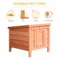 thumbnail image 4 of PawHut Wooden Rabbit Hutch Outdoor Pet House Orange, 4 of 10