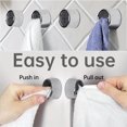 thumbnail image 3 of yeacher Round Wall-Mounted Towel Hooks with Silicone Claws, 8-Piece Set for Kitchen and Bathroom, ABS Material, Chrome Finish, Easy Installation, Safe and Durable Design, 3 of 7