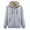 Grey, variant on Pisexur Plus Size Jackets for Men Men's New Fall And Winter Padded Hooded Zipper Cardigan Sweater Solid Color Versatile Casual Padded Jacket Fall Jackets Fleece Jacket Men