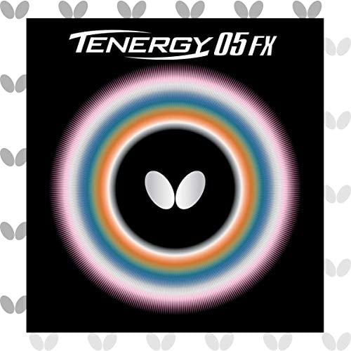 Butterfly Tenergy 05 FX Feuille de Caoutchouc pour Tennis de Table - 1,7 mm, 1,9 mm Ou 2,1 mm - Rouge Ou Noir - 1 Feuille de Caoutchouc pour Tennis de Table Inversée - Caoutchouc Professionnel pour Tennis de Table