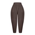 thumbnail image 4 of zanvin Pantalon pour Femmes, Pantalon Décontracté Ample et Bouffant pour Femmes Grande Taille avec Poches, Combinaison Mode, Pantalon Salopette en Coton et Lin, Pantalon Ample Décontracté, 4 of 5