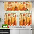 thumbnail image 4 of Autumn Maple Leaves Kitchen Curtain and Valances Set 3 Piece Valances Curtain for Window Bathroom Decoration Valances Living Room Window Treatment Drapes, 4 of 5