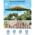 thumbnail image 3 of 9FT Outdoor Patio Umbrella with Crank Lift, Double Layer Wind Vent & Push-Button Tilt,UV Protection, Waterproof, Heavy Duty 8 Rib Design for Deck, Pool, Garden, 3 of 7